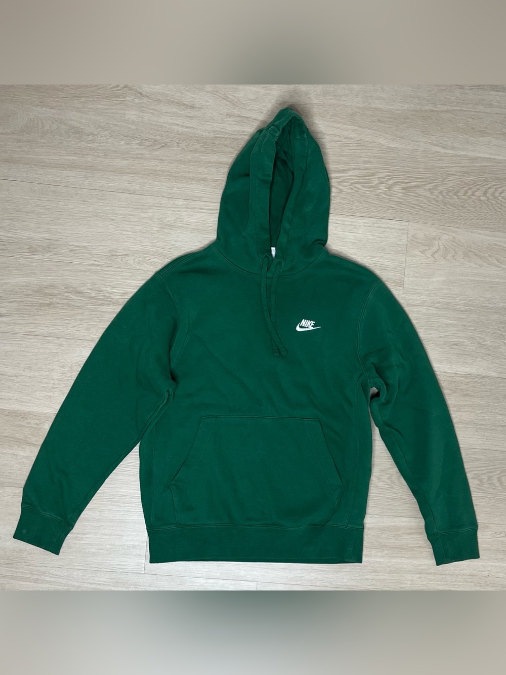 Nike Forest Green Pullover Hoodie with White Logo